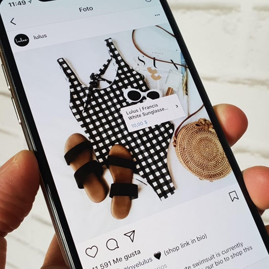 Instagram Shopping es un ejemplo de ventas a través de las redes sociales